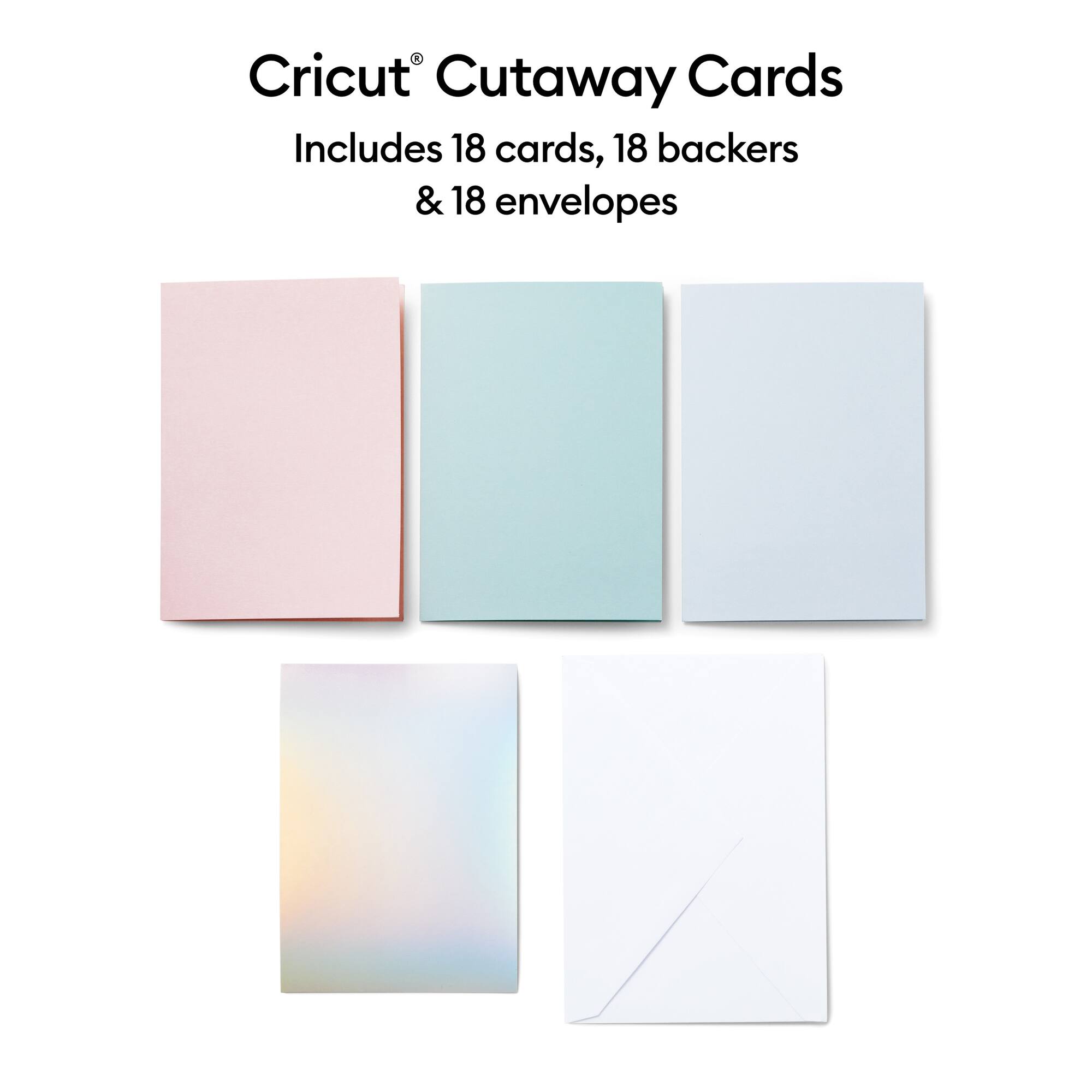 Cricut® R10 Cutaway Cards, Pastel Sampler